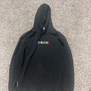 Gymshark Black Hoodie Embroidered Multicolor Logo